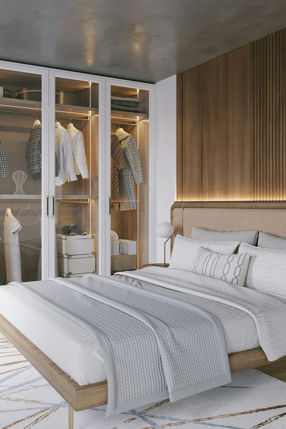 dressing intégré dans la chambre